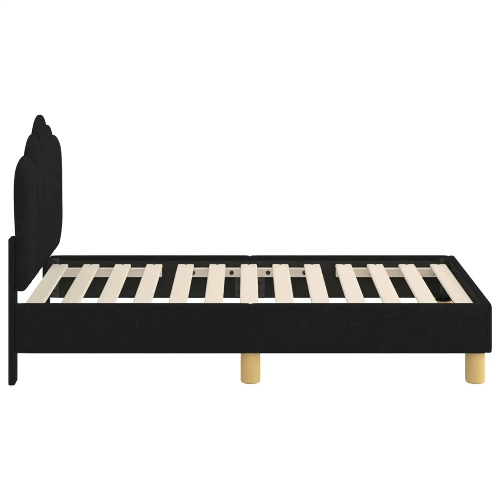 Letto singolo | Letto per adulti | Struttura letto per bambini con testata Nero 70 x 140 cm