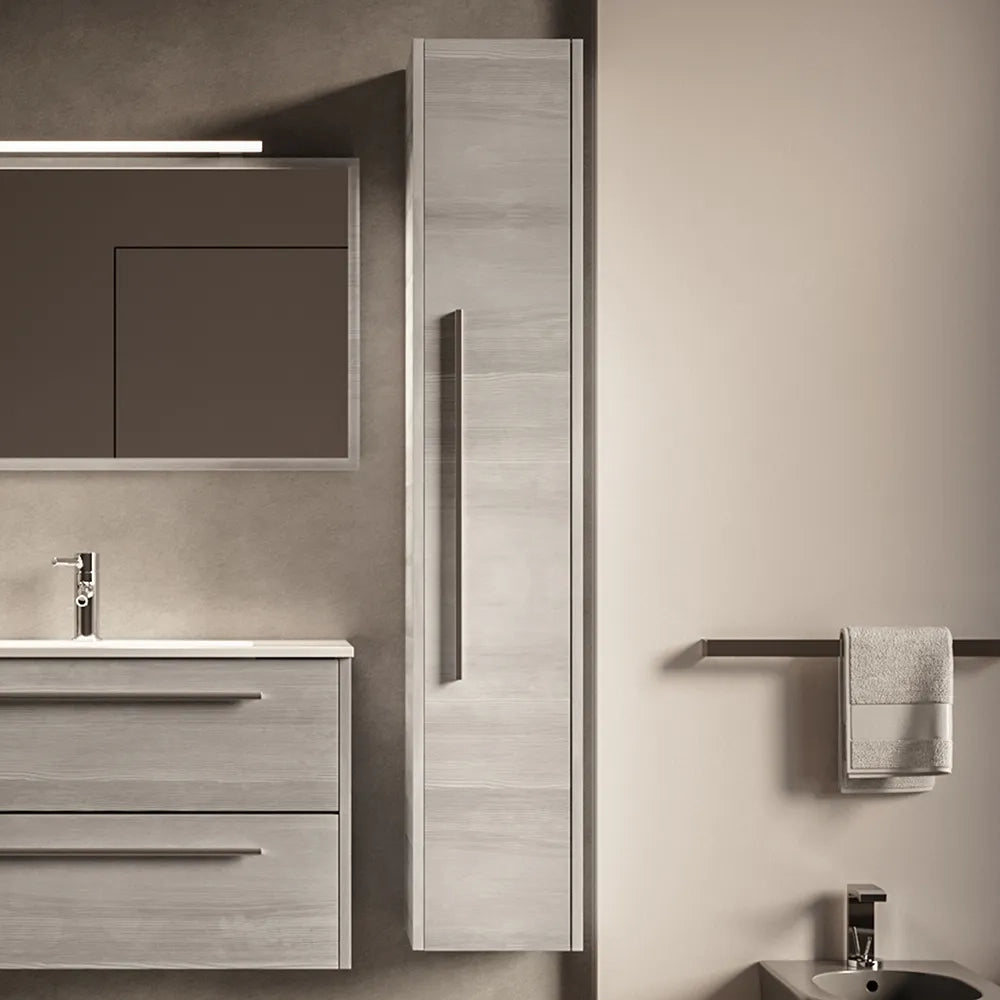 Colonna sospesa altezza 150cm rovere cenere reversibile | Aoki