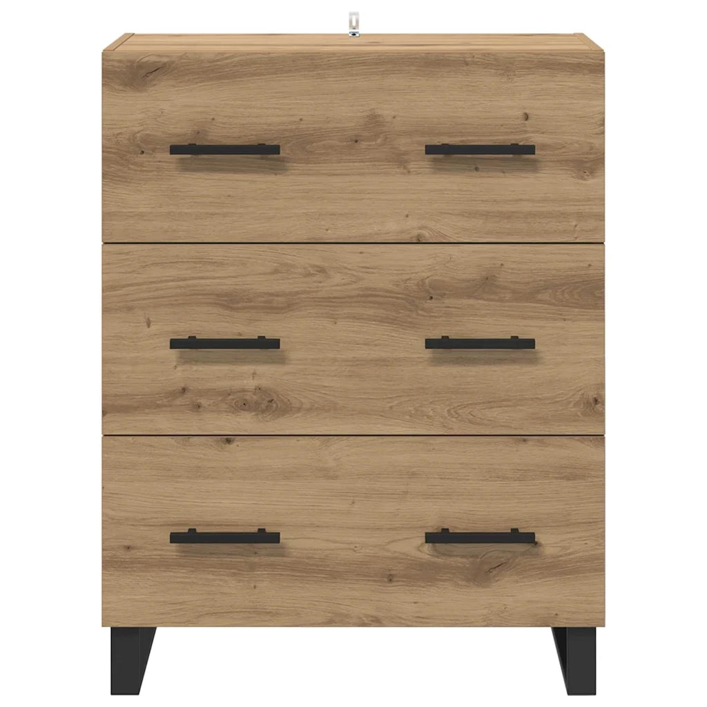 Credenza con Cassetto-Buffet-Armadio da cucina Rovere artigianale 69,5 x 34 x 90 cm 741033