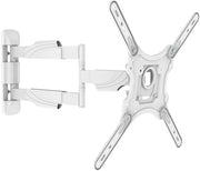 Supporto per schermo per parete per TV da 26, 27, 29, 30, 32, 34, 36, 37, 39, 40, 42, 43 pollici (massimo 200 x 200 VESA) con garanzia a vita, 610 mm, sottile, inclinabile e girevole, bianco
