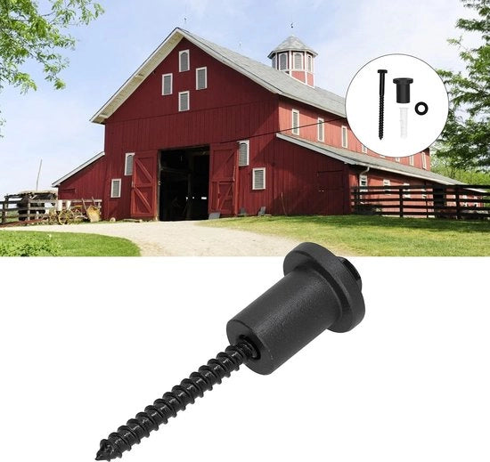 Accessori per porta scorrevole - Spacer carbonio in acciaio - Adattabile - Accessori per porta scorrevole - 3.5x3cm - Leggero - Incluso dado/ugello espandente - Connettore per porta scorrevole