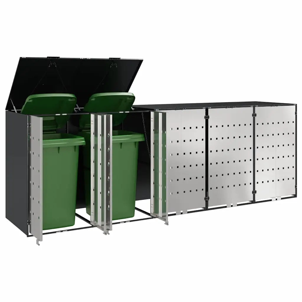 Contenitore per Rifiuti per 3 Bidoni 340 x 77.5 x 115.5 cm