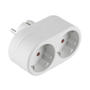 ADATTATORE SPINA SCHUKO A  2 PRESA SCHUKO FRONTALI