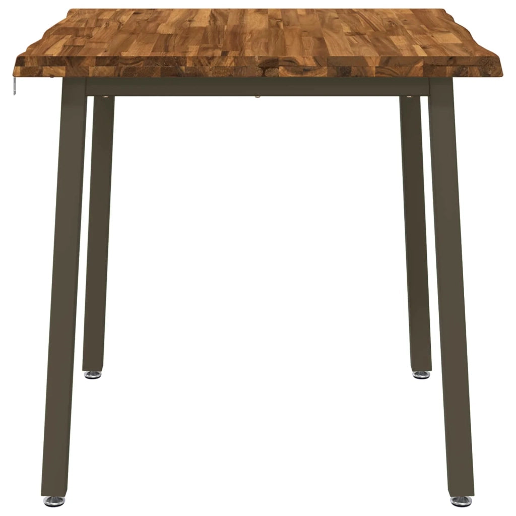 80 x 80 x 75 cm Legno di Acacia Massello Naturale e Caffè 937512