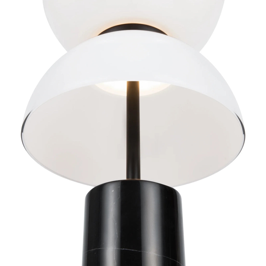 Maytoni Lampada da tavolo moderna Kyoto 1 luce LED integrato nero metallo vetro