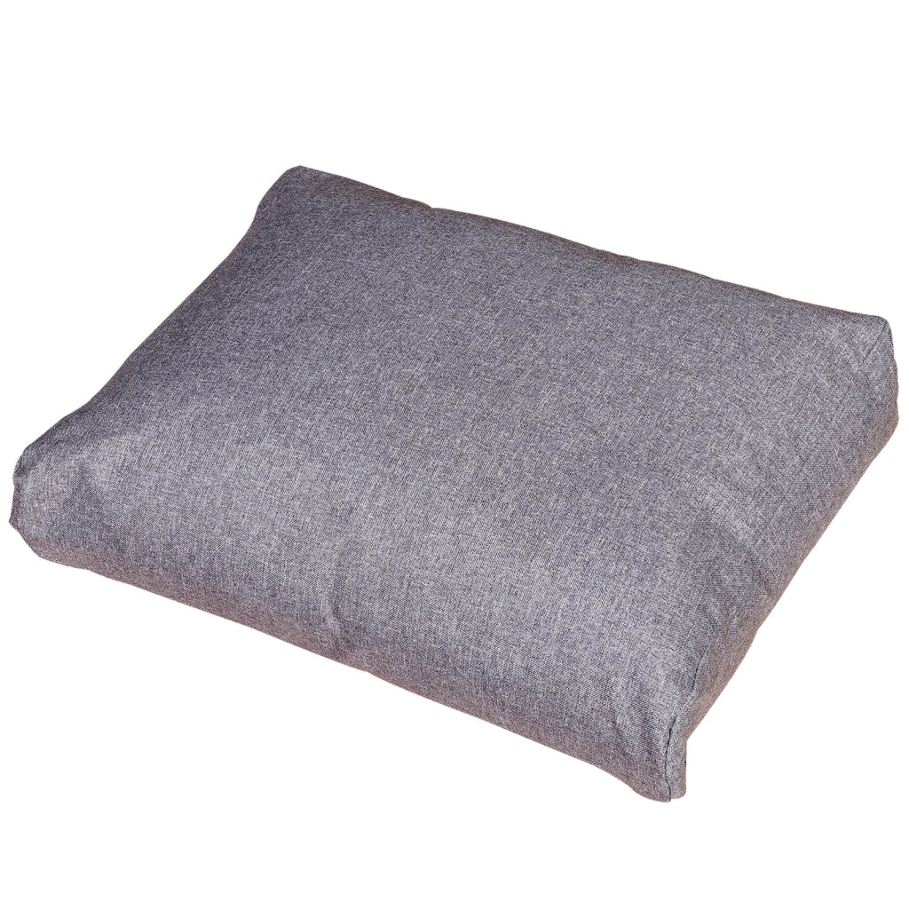 Set di mobili da giardino a 4 pezzi; divano con cuscini e tavolo con riporto; grigio poliestere; 138 x 69 x 63 cm