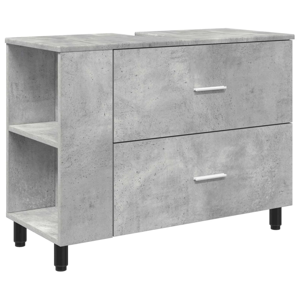 Mobiletto da bagno Grigio Cemento 80 x 35 x 60 cm