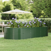 Fioriera Giardino Verde 291x140x68 Acciaio Verniciato a Polvere