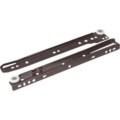 GUIDA CASSETTO SFILABILE - + RUOTE TEFLON KG 25 CM  50 MARRONE CF=PZ 4- 5 confezioni