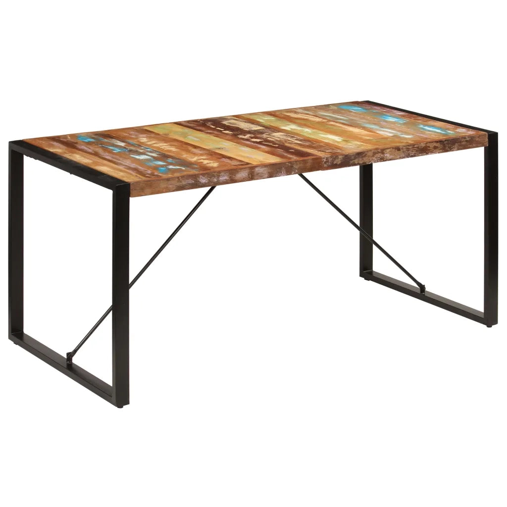 Tavolo da Pranzo 160x80x75 cm in Legno Massello di Recupero 247418