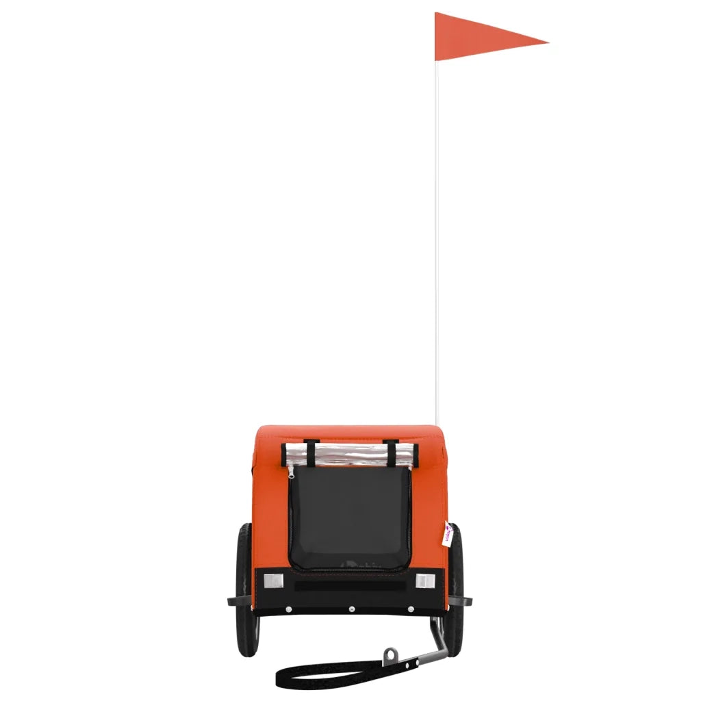 Rimorchio da Bici per Animali Arancione e Nero Oxford e Ferro CFW8574304