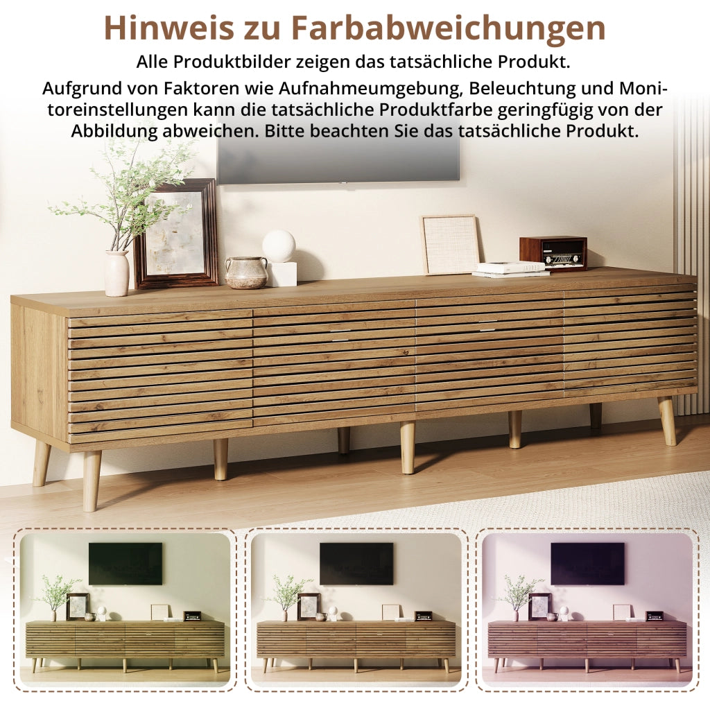 MOBILE TV 180x40x46 cm per TV fino a 75" 4 ante colore legno