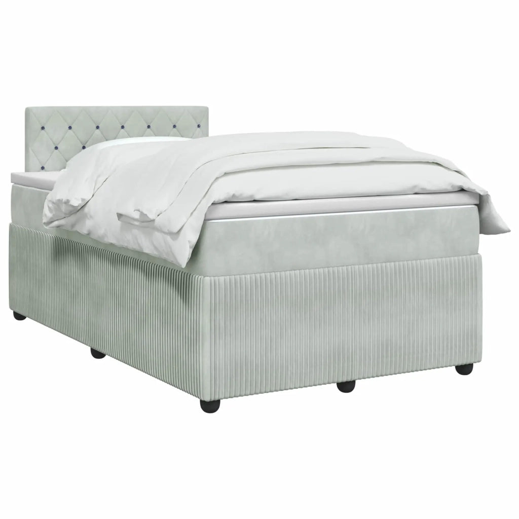 Letto box spring con materasso Grigio Chiaro 120 x 200 cm 3451649