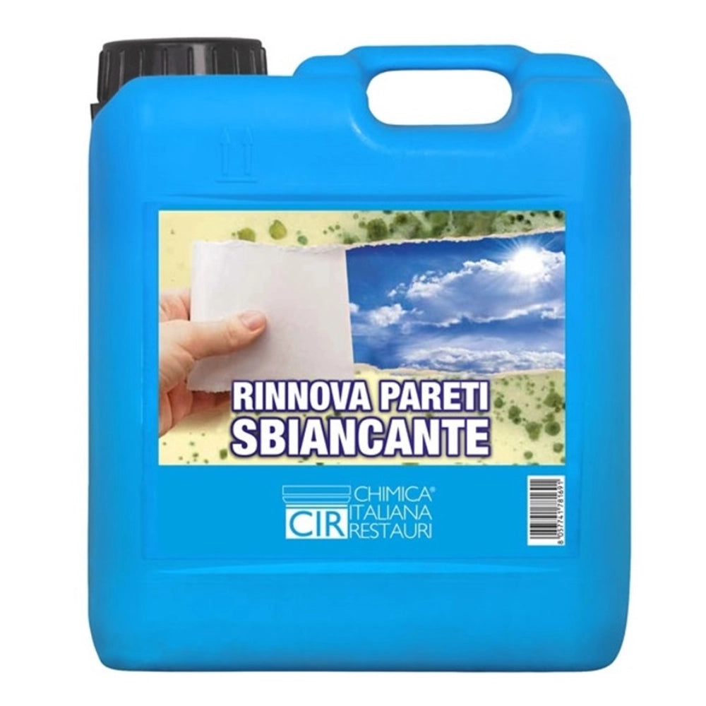 Detergente sbiancante macchie intonaci mattoni rinnova pareti flaconi 5 litri