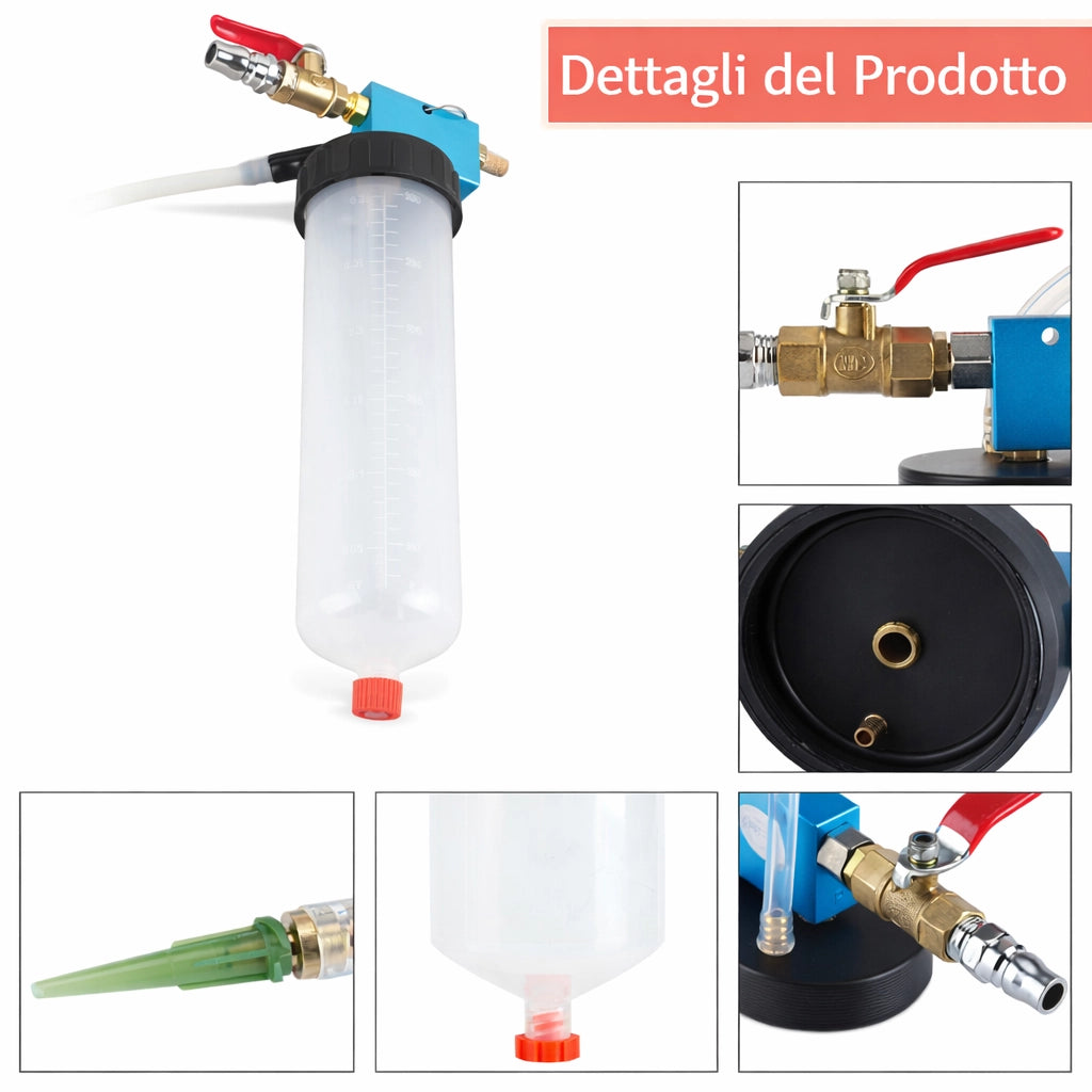 Pompa Aspirazione Olio e Liquido Freni Auto Professionale con Serbatoio | 12858