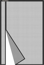 Maggente per Porte e Finestre 95 x 210 cm - Vetroresina Duraturo, Chiusura Automatica, Apertura Laterale