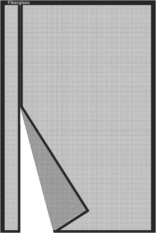 Maggente per Porte e Finestre 95 x 210 cm - Vetroresina Duraturo, Chiusura Automatica, Apertura Laterale