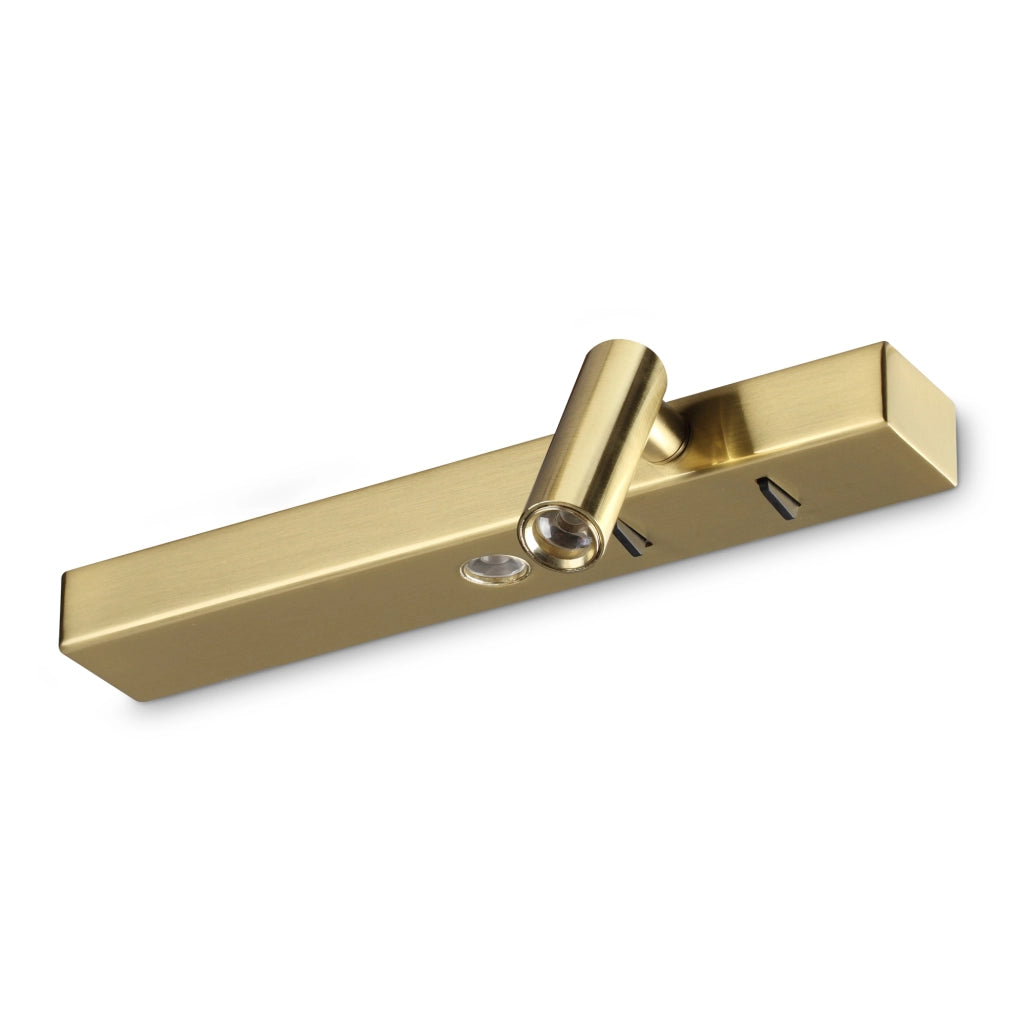 Applique Bonne Nuit 2 Luci Led Integrato Ottone