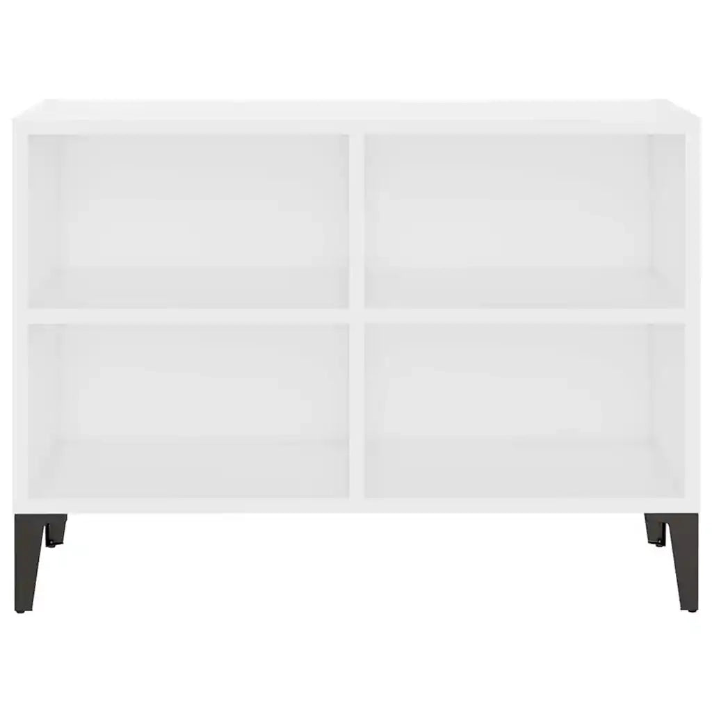 Mobile TV con Gambe in Metallo Bianco 69,5x30x50 cm