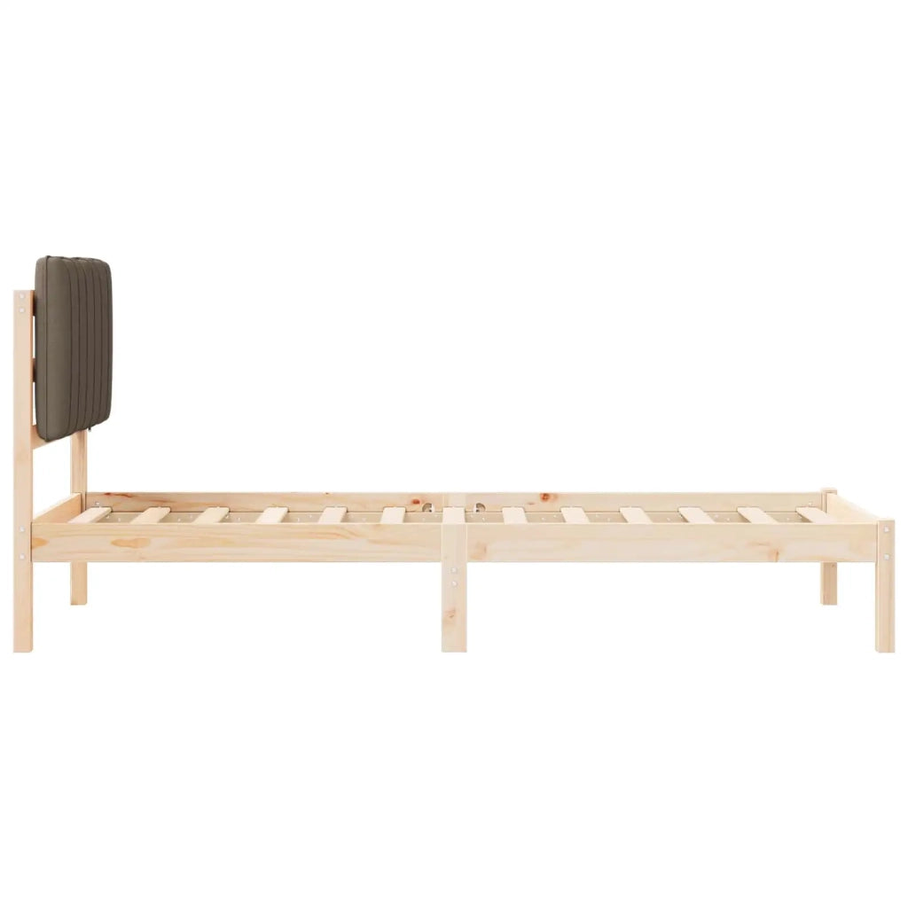 Letto con Testiera Rivestita Talpa 75 x 190 cm Pino massello