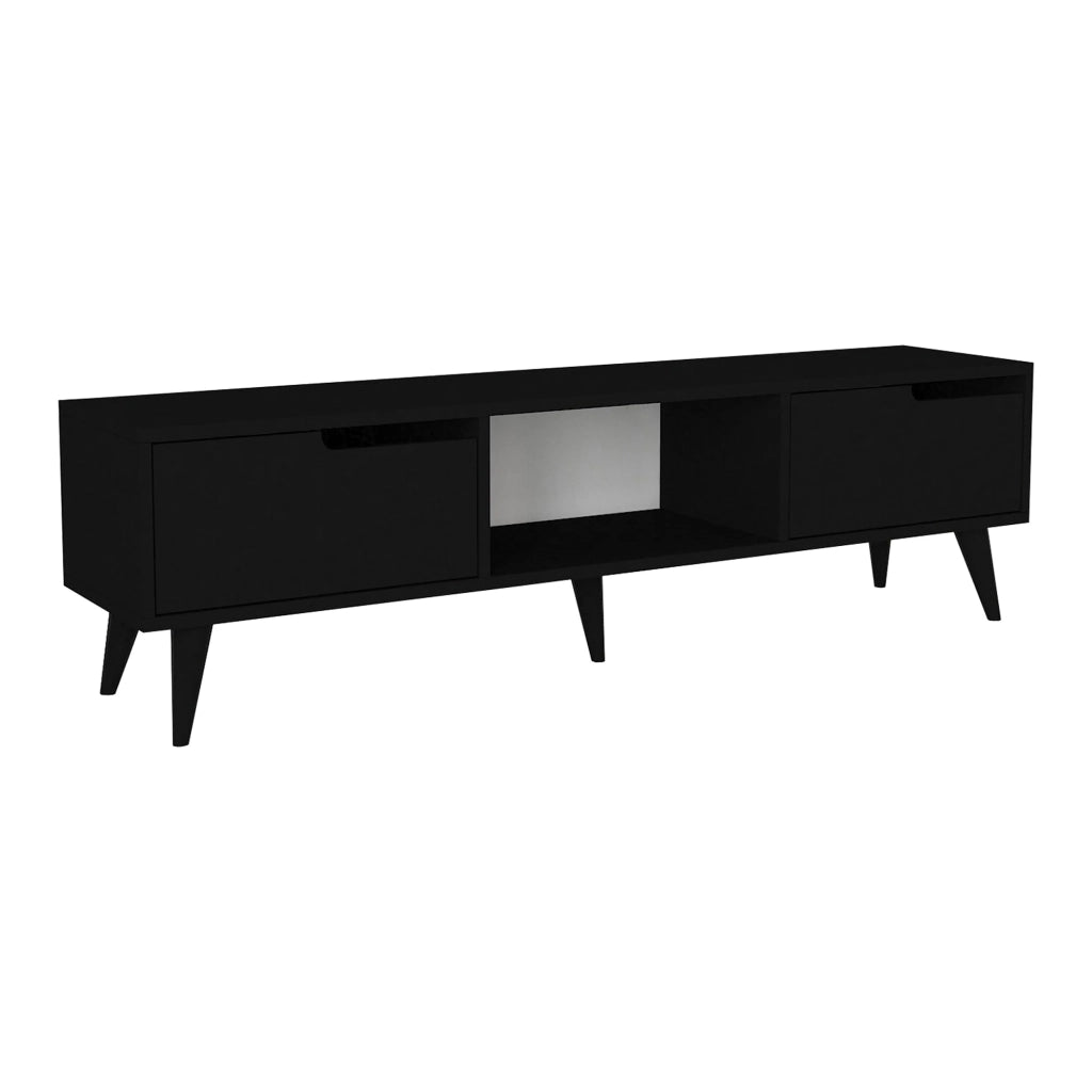 Mobile porta TV mensola porta TV per soggiorno 160 x 35 x 40 cm nero 03_0010072