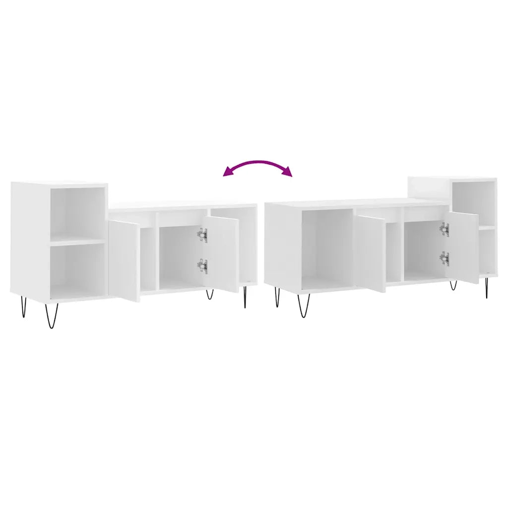 Mobile Porta TV Bianco 100x35x55 cm in Legno Multistrato 831316