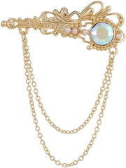 Collier a Pendente per Uomo Donna - Diamante CZ Tassel Pendente a Goccia Lapello Cappottino Festa di Matrimonio Bottoni di Abito Accessori per Abito Gioielli Regali
