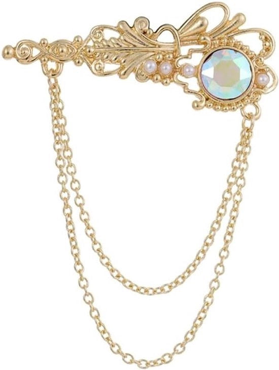 Collier a Pendente per Uomo Donna - Diamante CZ Tassel Pendente a Goccia Lapello Cappottino Festa di Matrimonio Bottoni di Abito Accessori per Abito Gioielli Regali