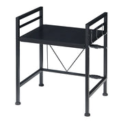 Scaffale dal design senza tempo per soggiorno/camera da letto mobiletto porta microonde con ripiano regolabile nero 03_0011329