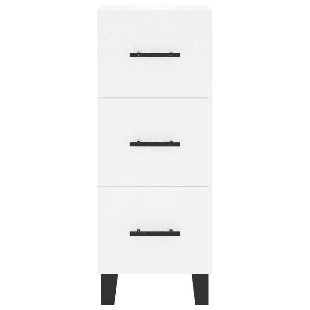 Credenza | Madia | Buffet da pranzo | Armadio da pranzo Bianca 34,5x34x180 cm in Legno Multistrato