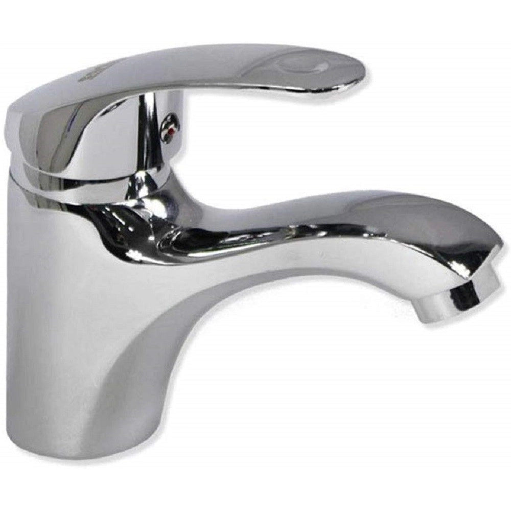 Trade Shop - Rubinetto Monoforo Lavabo Miscelatore Monocomando Da Bagno Ottone Cromato 52328a -