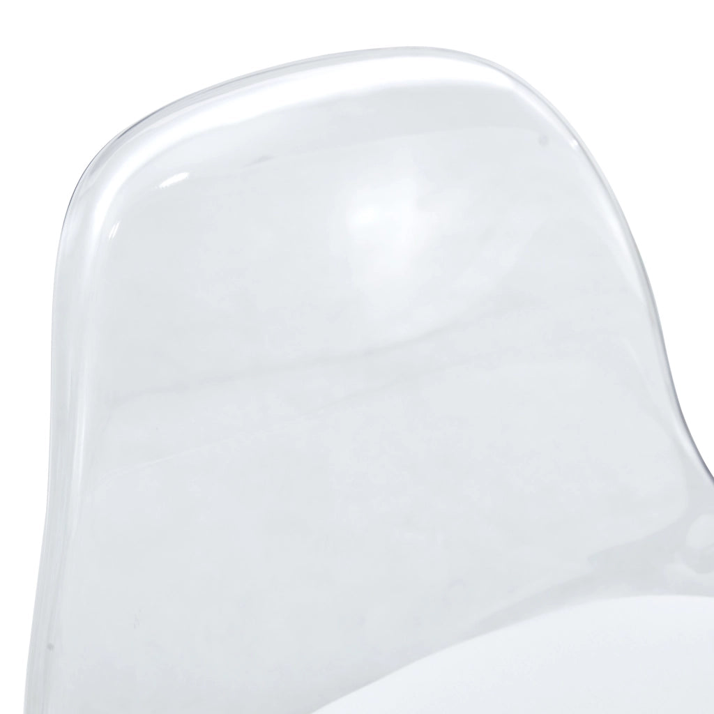 Sedie Trasparenti con Schienale, Struttura in Metallo ¨C MINIMAL ¨C Set 2 Pezzi, Soggiorno