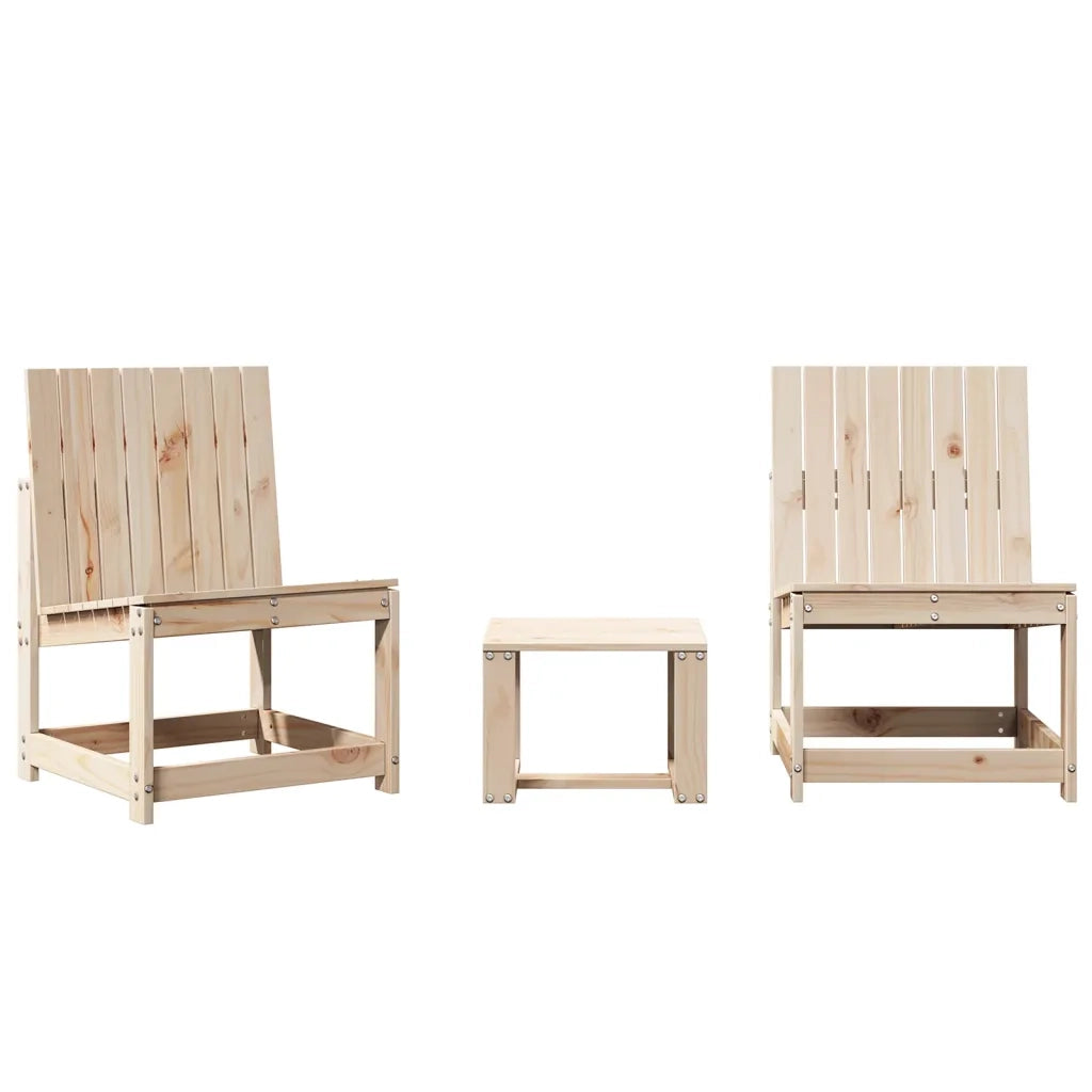 Set Salotto da Giardino 3 pz in Legno Massello di Pinocod mxl 91308