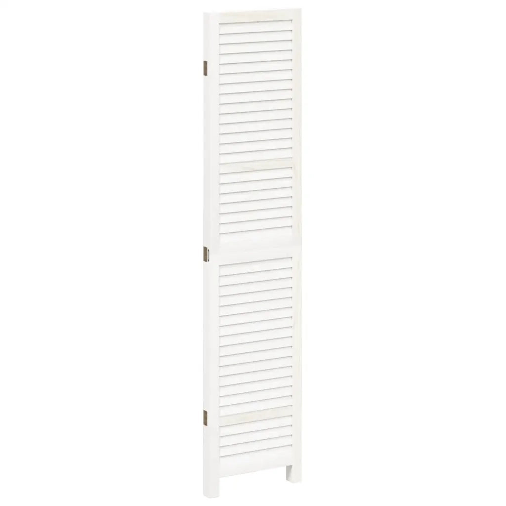 Divisorio Ambienti 3Pannelli Bianco Legno Massello di Paulownia 358830