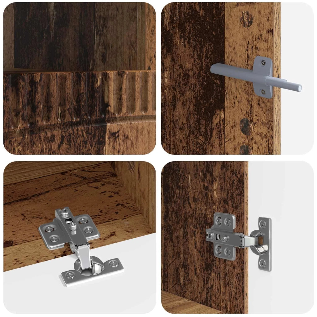 Mobile TV LED a 5 pezzi Legno antico Legno ingegnerizzato 3416850