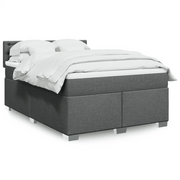 Giroletto a Molle con Materasso Grigio Scuro 140x190 cm Tessuto 3288198