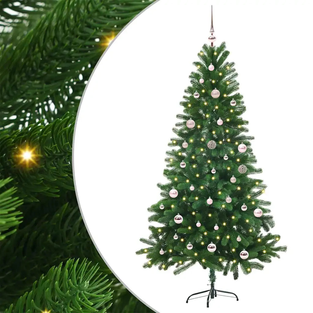 Albero di Natale | Decorazioni natalizie con 150 LED con supporto Verde 150 cm PE
