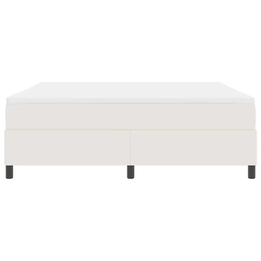 Letto a molle Crema e Bianco 180 x 200 cm Tessuto in Cords 3337479