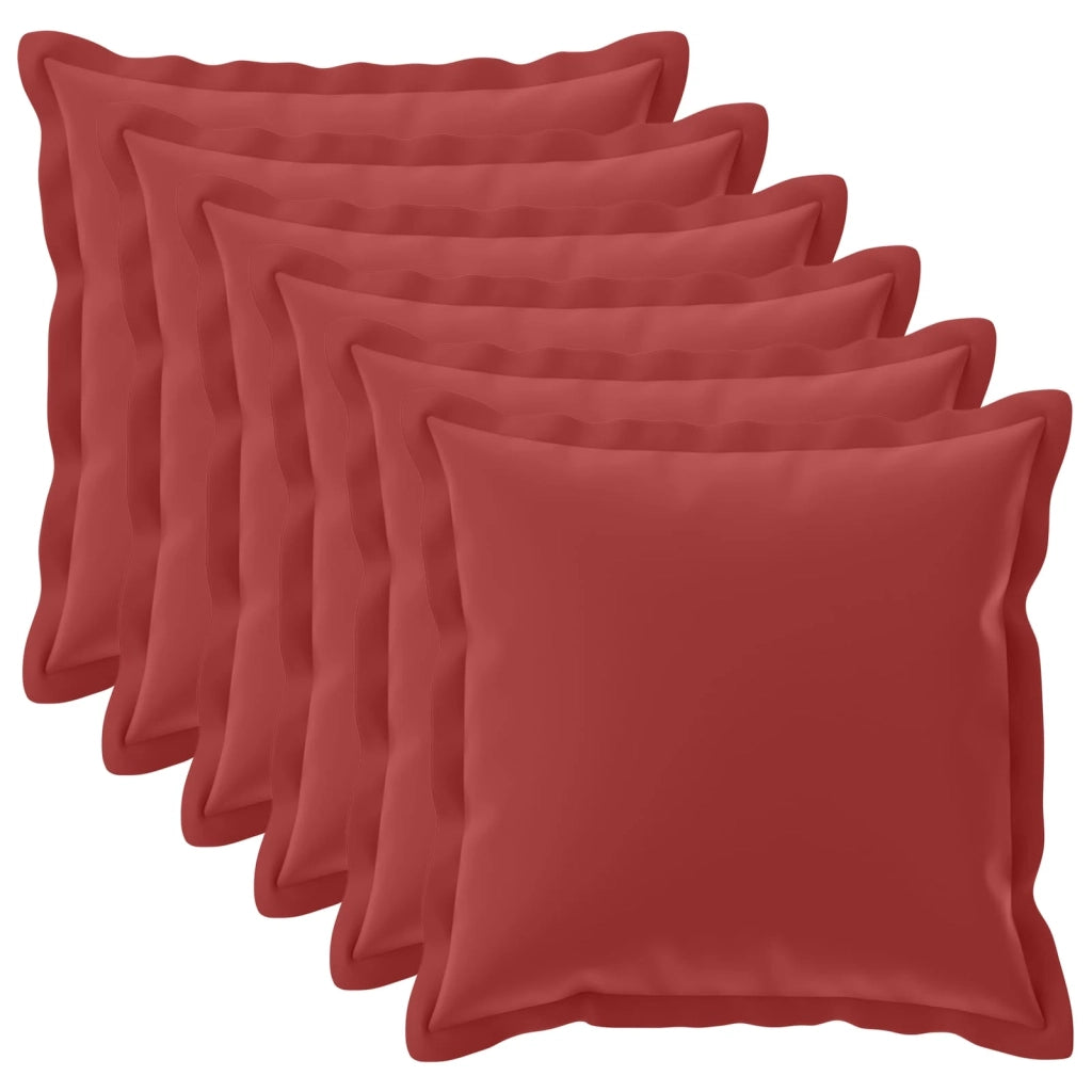 Federa 6 pcs HOUTEN Rosso Vino 55 x 55 cm Poliestere 920518