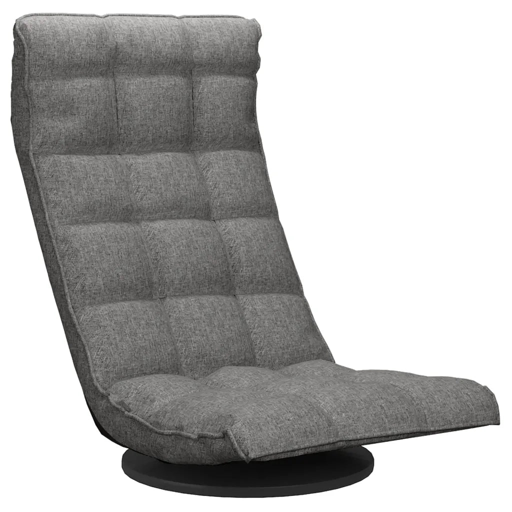 Sedia da Pavimento Girevole Grigio Chiaro in Velluto CFW1928956