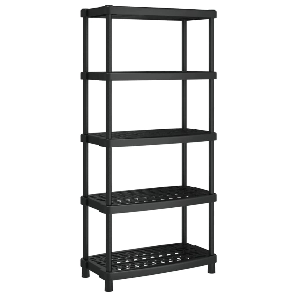 Scaffale portaoggetti a 5 ripiani 93,5 x 45,5 x 194,5 cm Nero PP 02_0045709