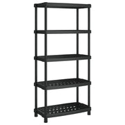 Scaffale portaoggetti a 5 ripiani 93,5 x 45,5 x 194,5 cm Nero PP 02_0045709
