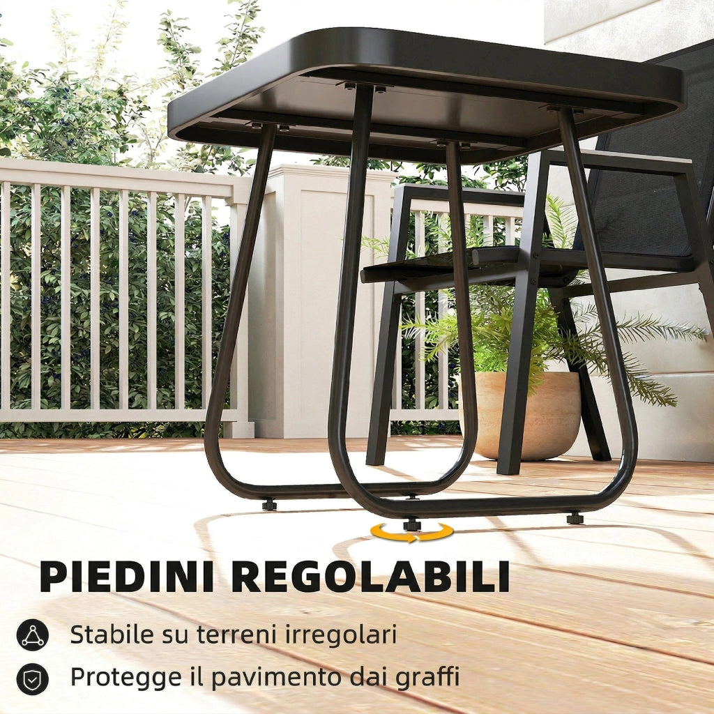 Set Bistr¨° da Esterni 3 Pezzi ¨C zephmum ¨C Tavolino con Piedini Regolabili