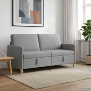 Divano con Storage Grigio Chiaro 172 x 78 x 87 cm Poliestere 42036947