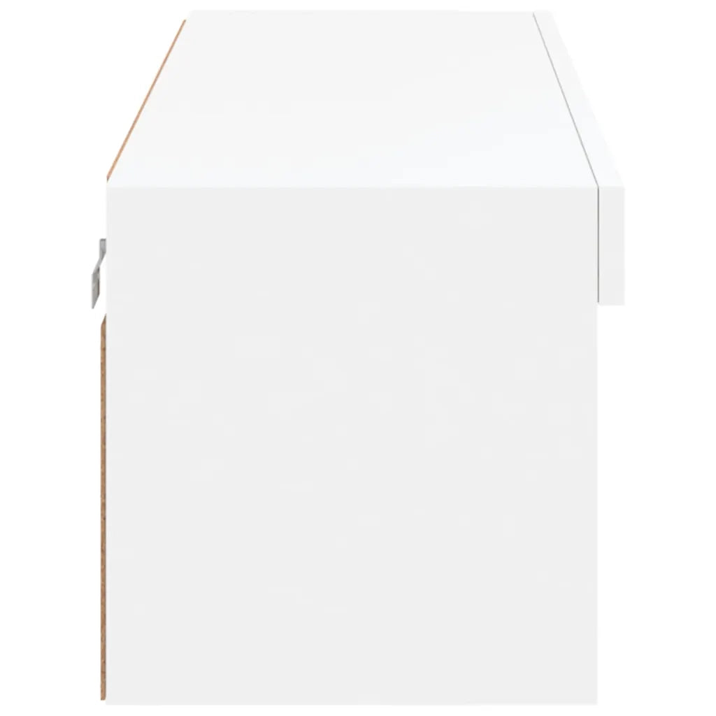 vidaXL Mobile Porta TV con Luci LED Bianco 100x30x30 cm