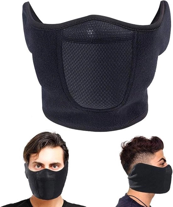 Bivakmuts a due pezzi con maschera facciale a metà faccia e chiusura regolabile, impermeabile, per uomo e donna, adatto per sci, snowboard, motociclismo, sport invernali, sport all'aperto, alta respirazione