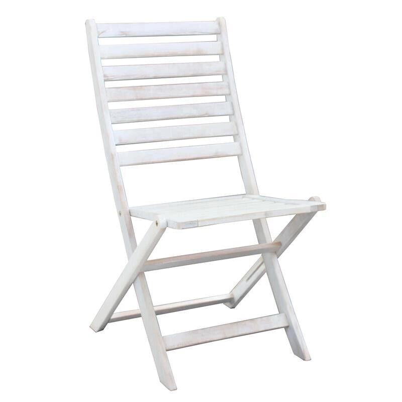 SEDIA SERENA PIEGHEVOLE SENZA BRACCIOLI IN COLORE BIANCO