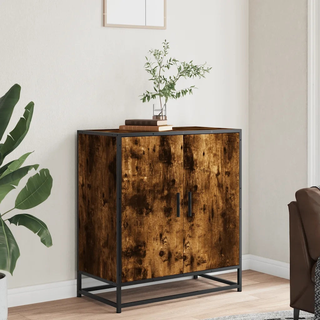 Credenza Rovere Fumo 68x35x76 cm in Truciolato 848966