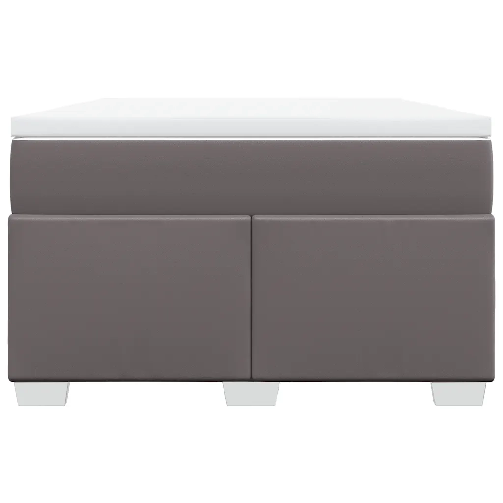 Giroletto a Molle con Materasso Grigio 120x200 cm in Similpelle 3285207