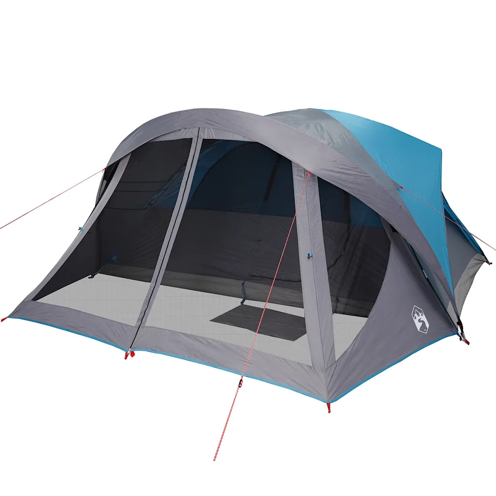 Tenda Familiare Cabina per 6 Persone-Tenda da campeggio Blu Impermeabile 326269